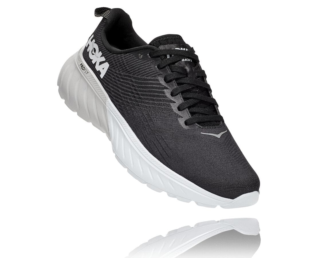 Hoka One One Mach 3 Damen Straßenlaufschuhe Dunkel Grau | (DE-1456MWQRI)